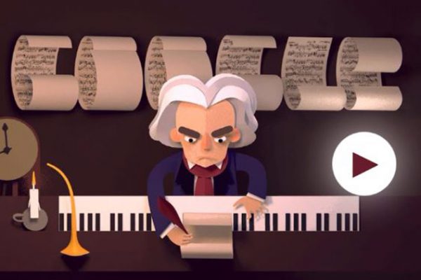 245 aniversario nacimiento de Beethoven en el doodle