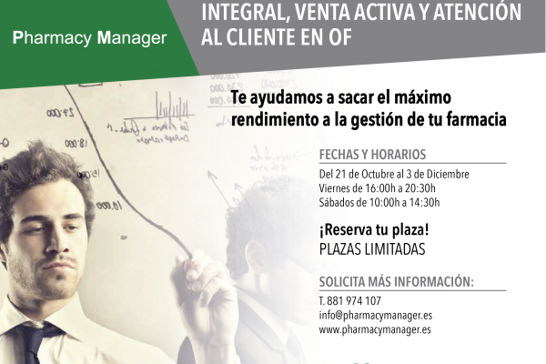 El curso intensivo Pharmacy Manager, organizado por FarmaQuatrium, brinda las claves en la gestión integral de la oficina de farmacia