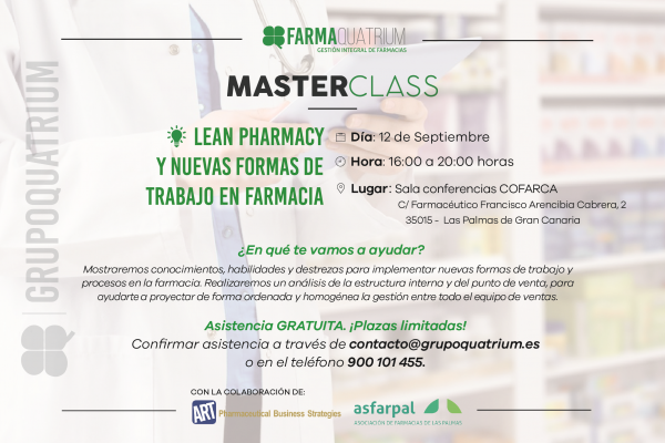 FarmaQuatrium continúa su ciclo formativo y ofrece una segunda Master Class en Las Palmas