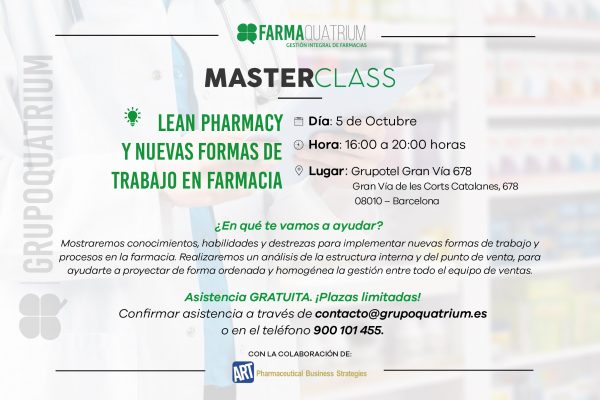 FarmaQuatrium lleva su ciclo formativo a Barcelona y ofrece una primera Master Class