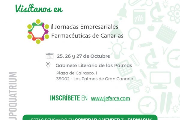 Farmaquatrium participa en las I Jornadas Empresariales Farmacéuticas de Canarias