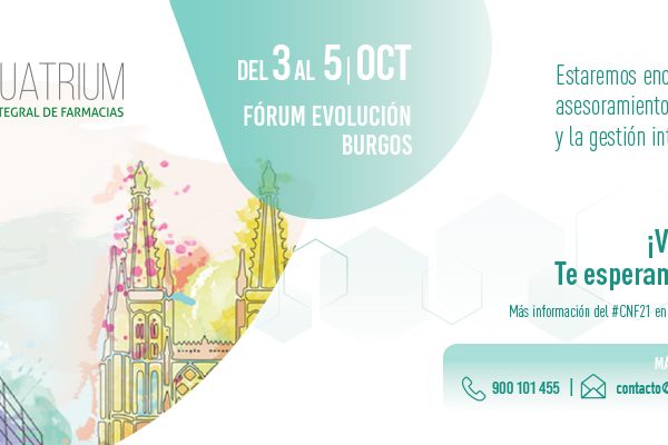 FarmaQuatrium te invita al 21 Congreso Nacional Farmacéutico en Burgos ¡Visítanos!
