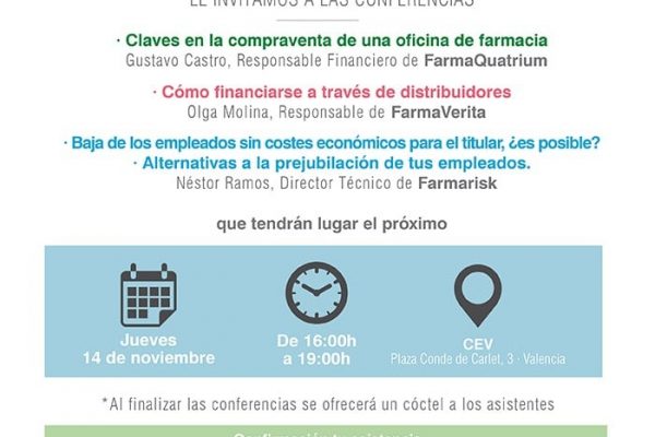GRUPO QUATRIUM PARTICIPA EN UN CICLO DE CONFERENCIAS ORGANIZADA POR LA ASOCIACIÓN EMPRESARIAL FARMACÉUTICOS VALENCIANOS