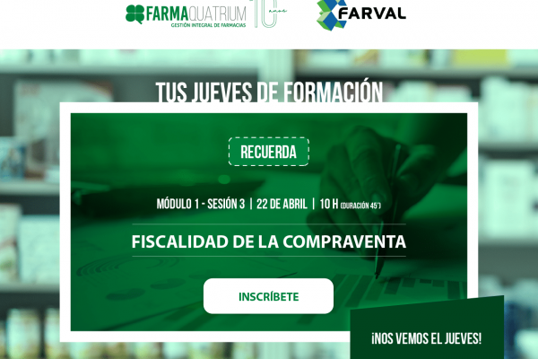 Impuestos en la compraventa de farmacias, nueva sesión formativa