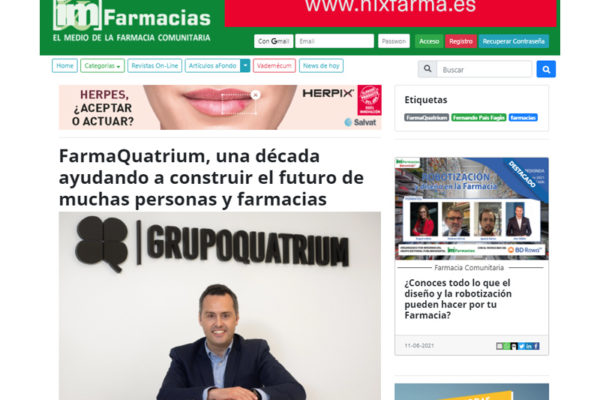 FarmaQuatrium, una década ayudando a construir el futuro de muchas personas y farmacias