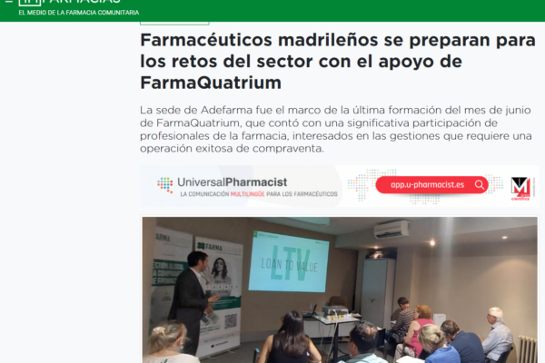IM Farmacias | Farmacéuticos madrileños se preparan para los retos del sector con el apoyo de FarmaQuatrium
