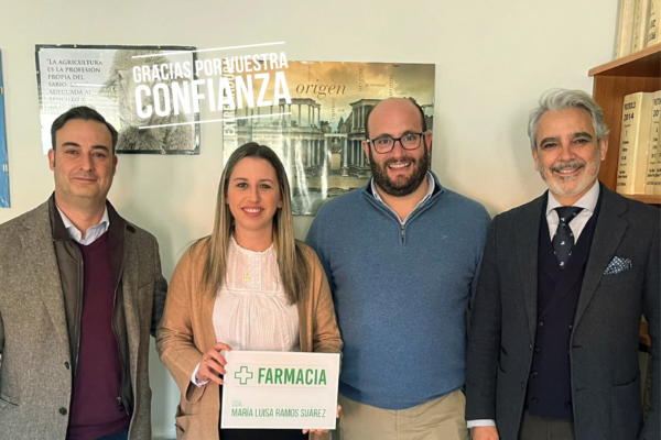 Primera oficina de Farmacia para María Luisa Ramos en Castuera