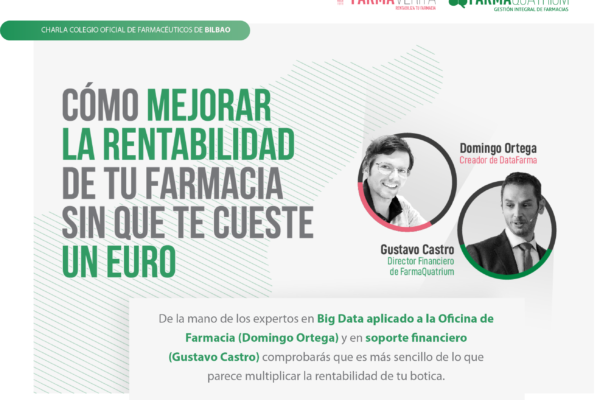 Doble sesión sobre como mejorar la rentabilidad de la farmacia sin que te cueste un euro, nueva formación de FarmaQuatrium, FarmaVerita en el COF de Bizkaia