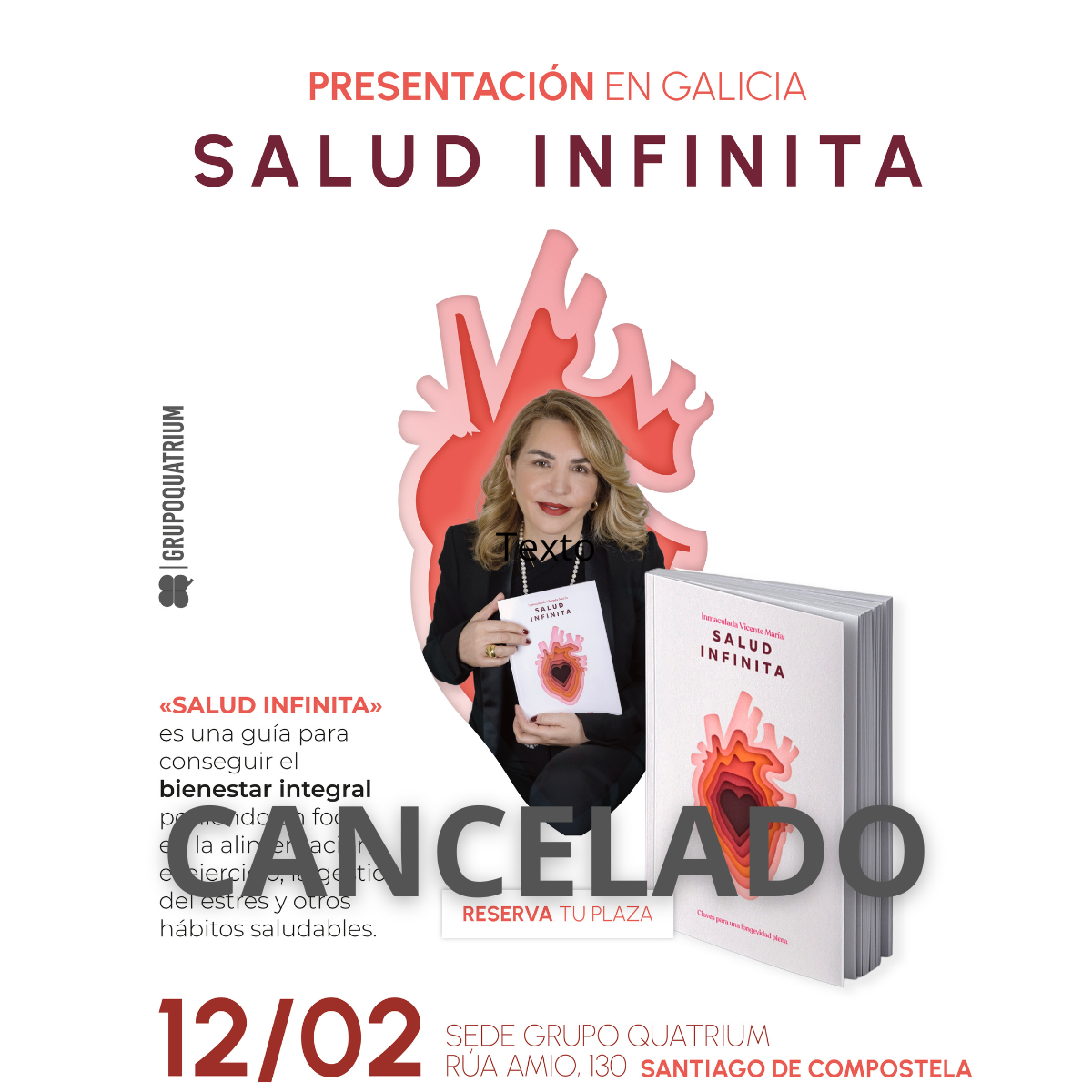 CANCELADA PRESENTACIÓN SALUD INFINITA